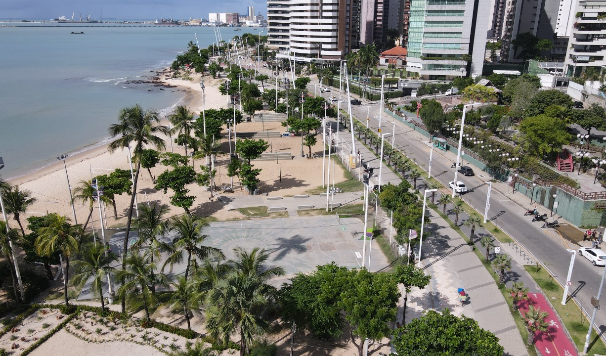 imagem aérea da nova beira-mar